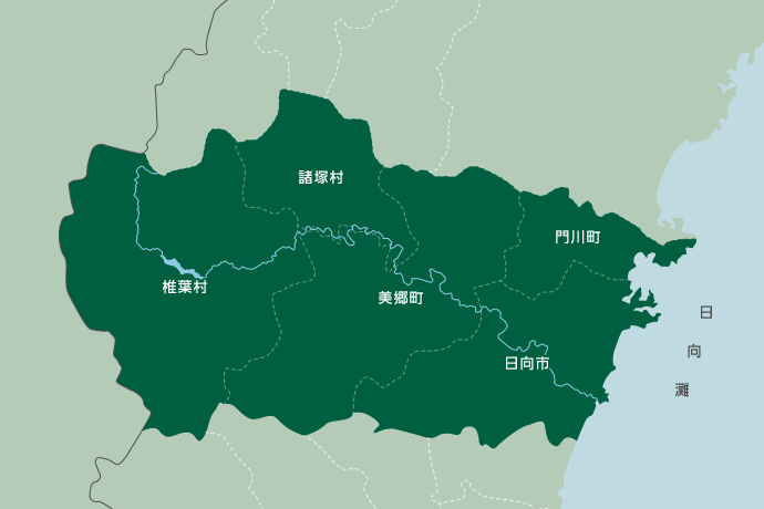 耳川流域地図